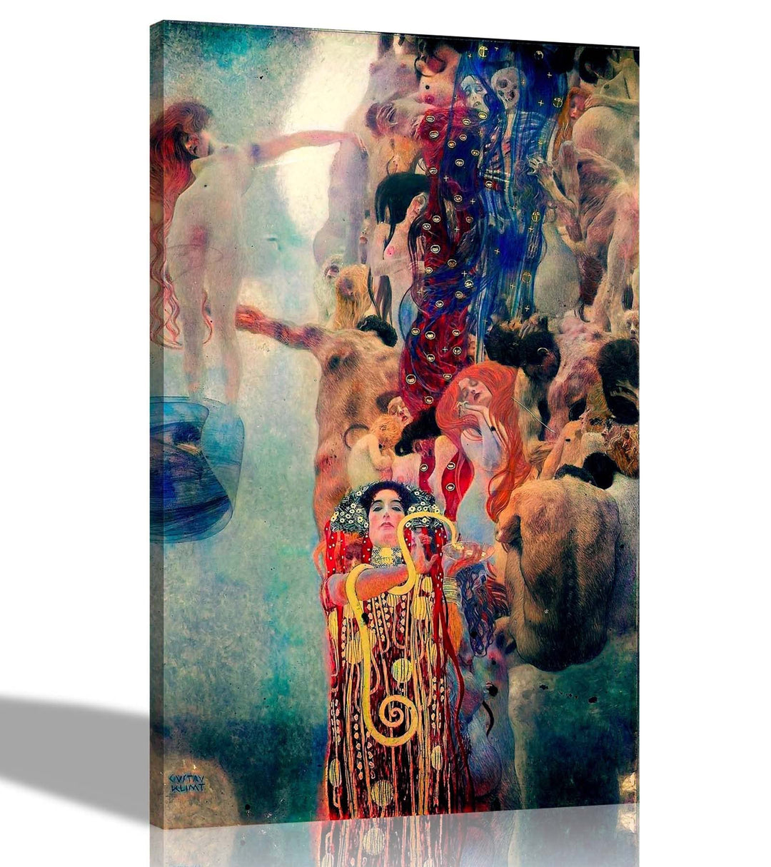 Medicine By Gustav Klimt Leinwanddrucke Wandkunst Hängende Dekor Ölgemälde Reproduktion Gerahmte Bil