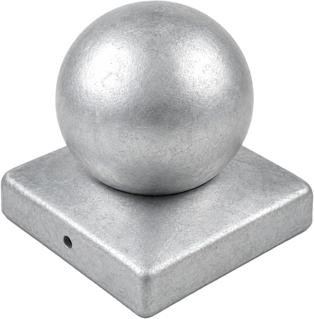 25x Pfostenkappe verzinkt Pyramide/Kugel (101 x 101 mm Kugel), 101 x 101 mm Kugel