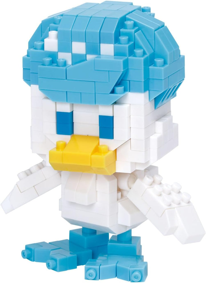 Bandai - Nanoblock - Kwaks (Quaxly) - Pokémon - Mini-Bausteinfigur - Konstruktionsspiel - Bausatz fü