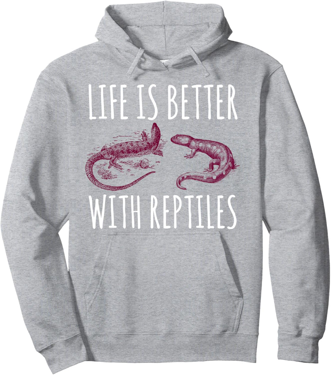 Eidechsen Reptilien Haustier Besitzer Leben ist besser mit Pullover Hoodie