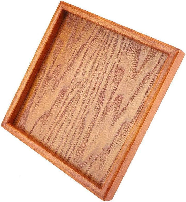 Teetablett aus Holz, Eleganter Servierteller aus Massivem Holz für Tee, Kaffee, Sushi, Snacks, für Z