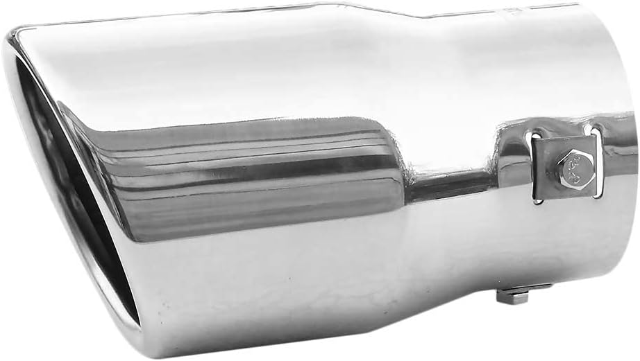 Auspuffblende Endrohr Auspuff Universell Schalldampf Edelstahl Rund bis 68mm Chrom AutoHobby