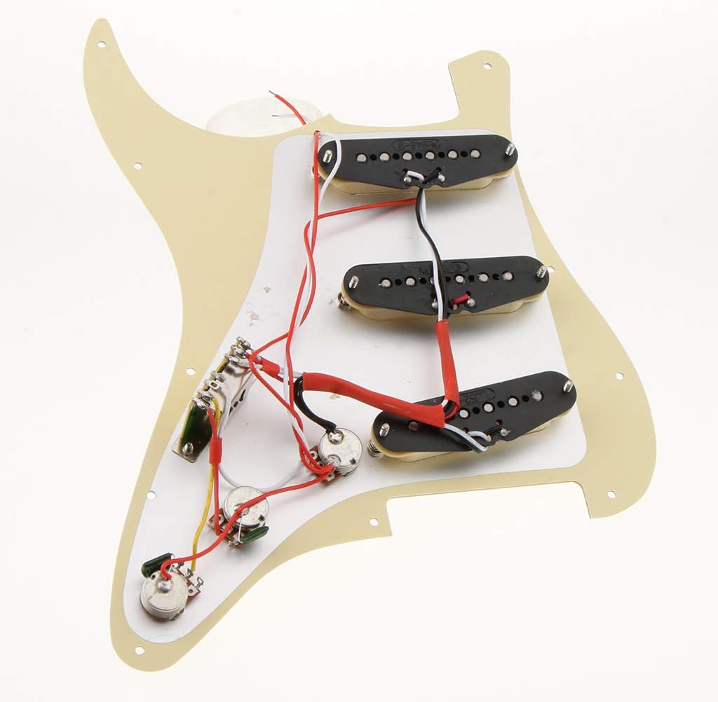 1 Satz Wired Pickups Pickguard Mit Rückenplatte DIY Für Strat E Gitarre