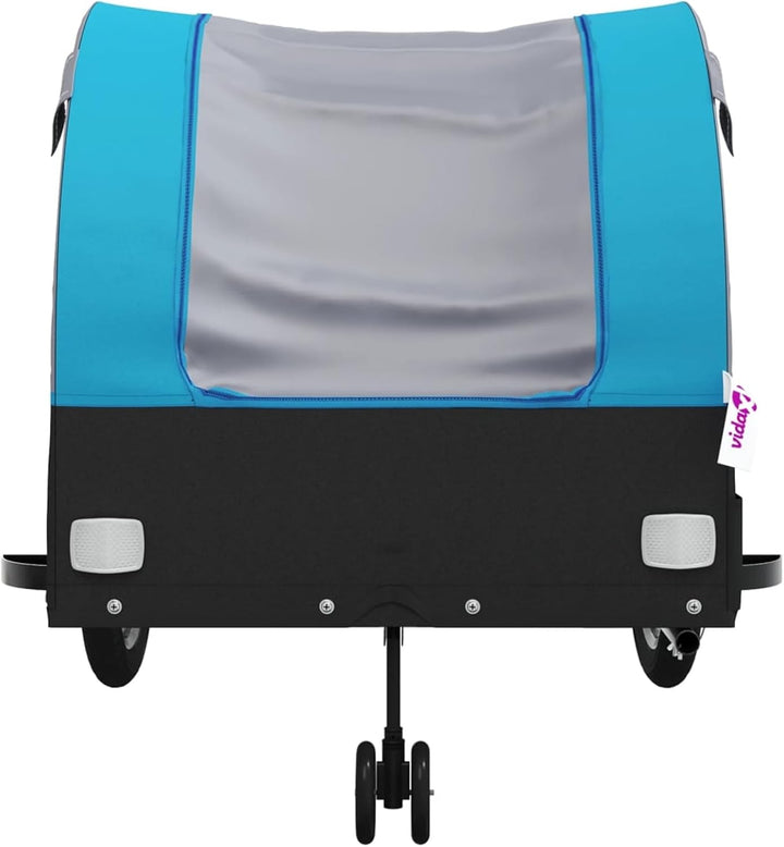 Fahrradanhänger 45kg Eisen Schwarz-Orange | Robust &amp; Vielseitig für Schwerlasttransport, , , Blau, B