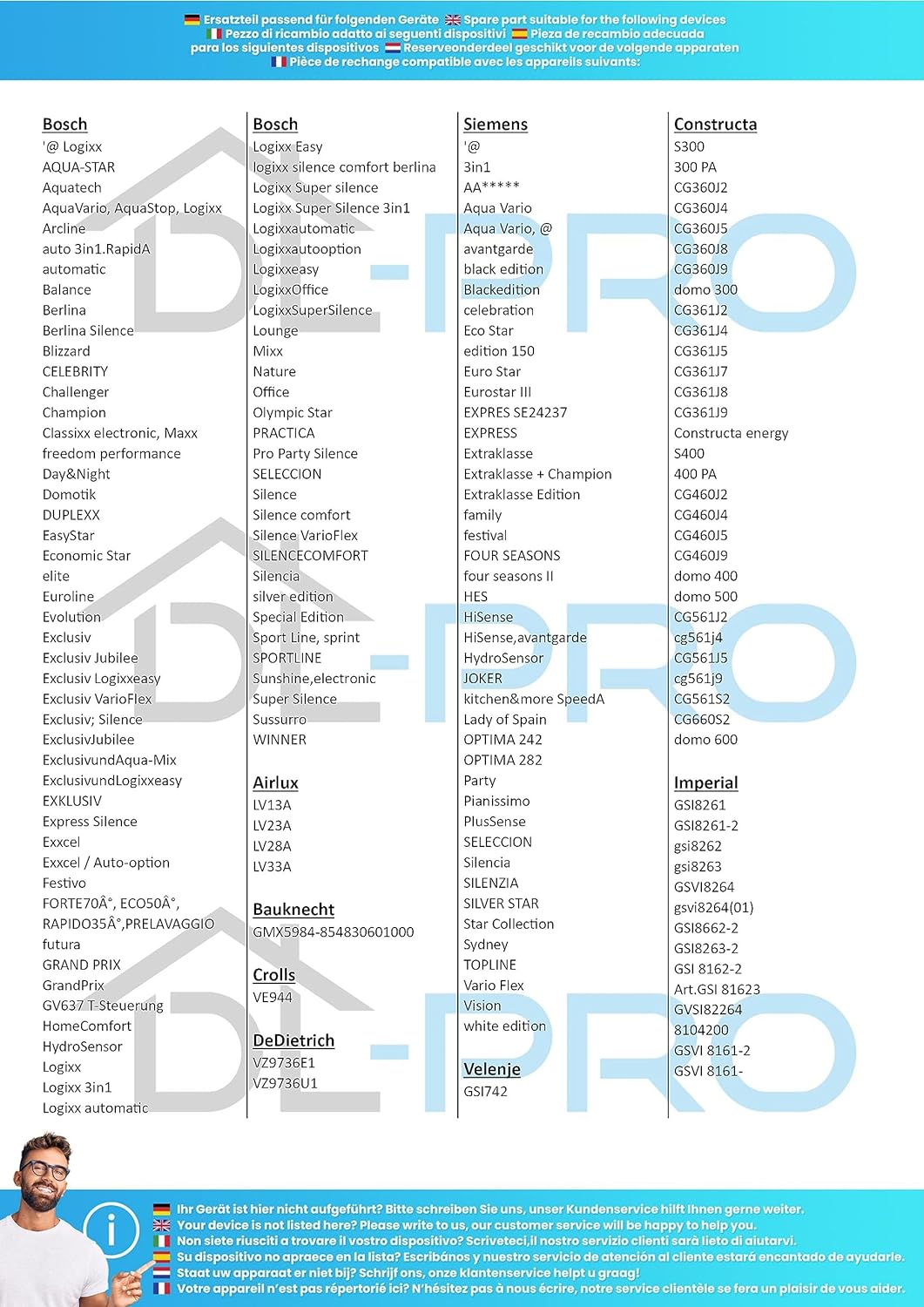 DL-pro Aquastopschlauch passend für Bosch Siemens Neff Constructa Balay 1,7m wie Zulaufschlauch 2997