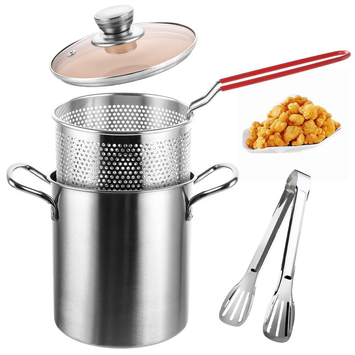 Spargeltopf Nudeltopf aus Edelstahl, 3 L Hoher Kochtopf, Siebeinsatz mit Griff, Asparagus Pot, Pasta