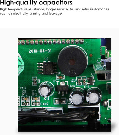 VBESTLIFE 4 Lüfter Computer-Lüftersteuerung, STW 6041 4-Kanal-CPU-Temperatursensor PC-Lüftersteuerun