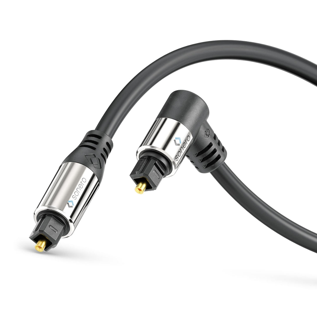 Sonero Optisches Audio Kabel 1x90° 10,0m 1x 90° Stecker 10,0m, 1x 90° Stecker 10,0m