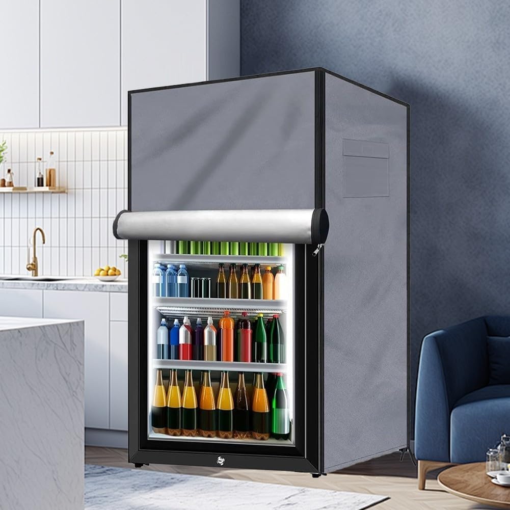 210D Kühlschrank-Abdeckung für den Aussenbereich, robust, wasserdicht, zum Schutz von vertikalen Gef