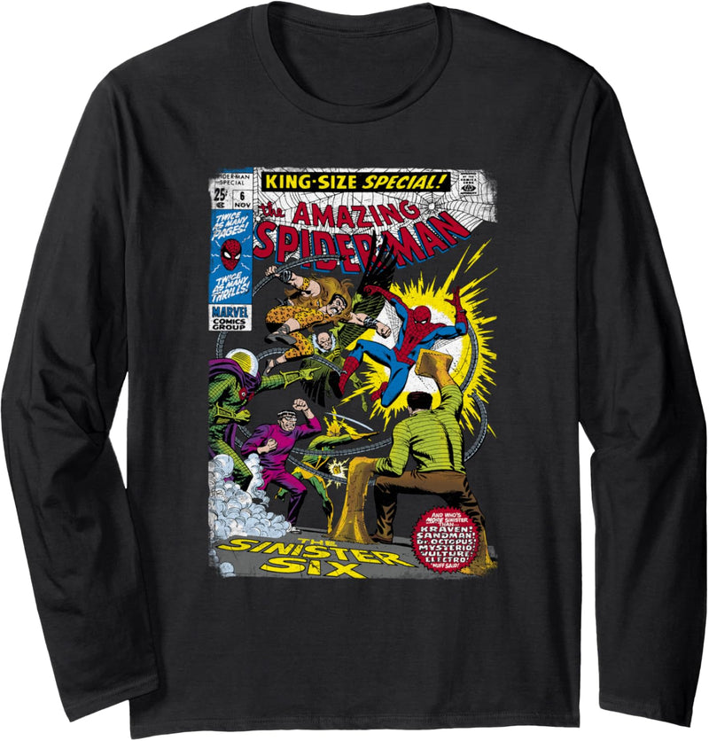 Marvel The Amazing Spider-Man King Size Comic Cover Langarmshirt