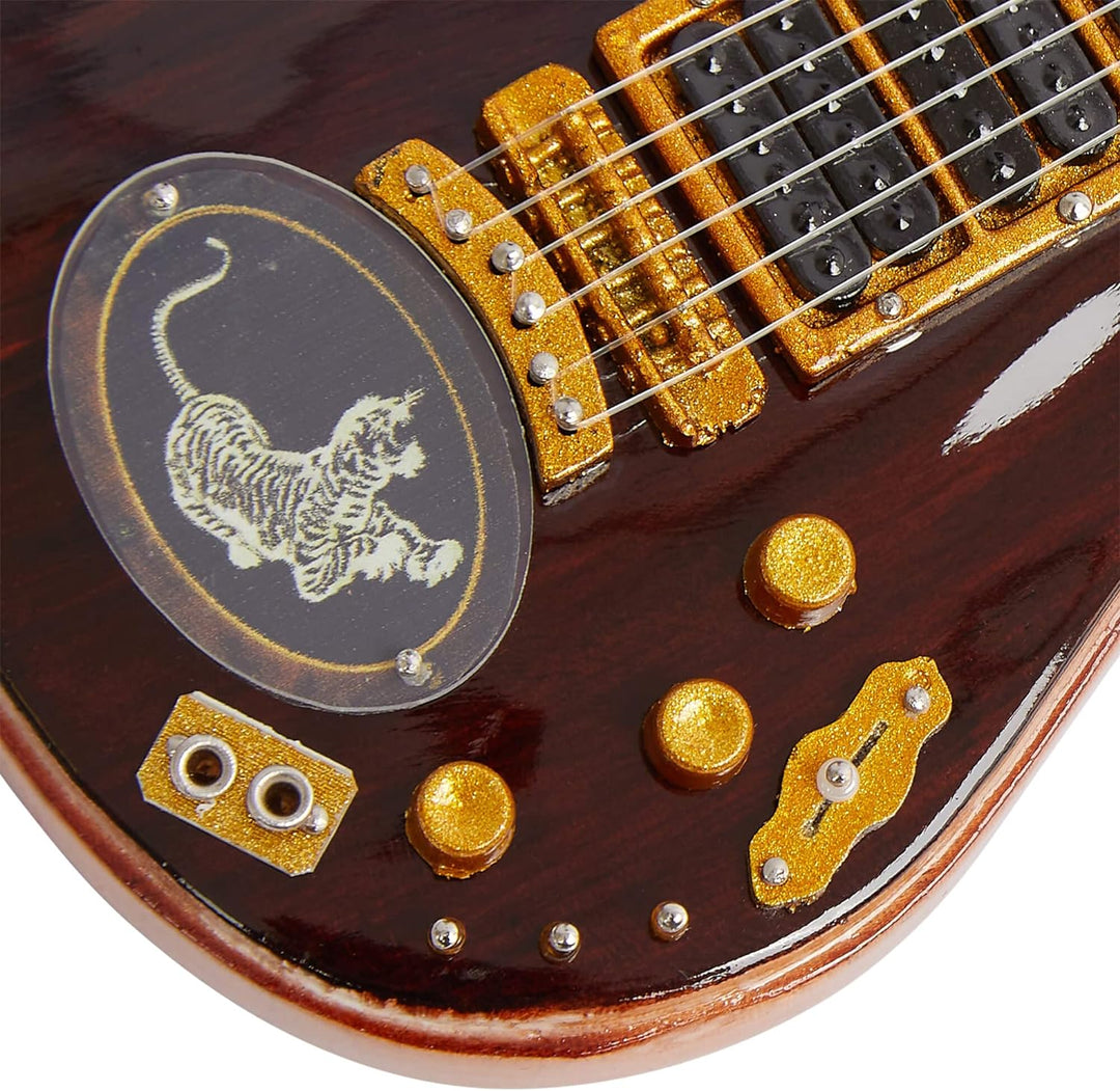 Axman Jerry Garcia (Grateful Dead): Tiger Miniatur-Gitarren-Nachbildung, handgefertigt, Ornament, 1/