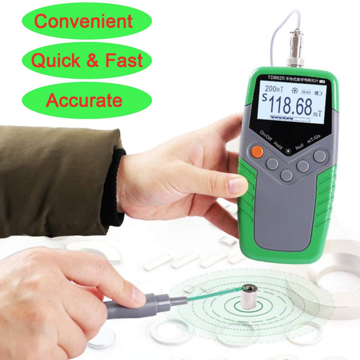 Toplionace Handheld Digitales Gauss Messgerät Hohe Präzision TD8620 Gaussmeter Fluxmeter Oberfläche