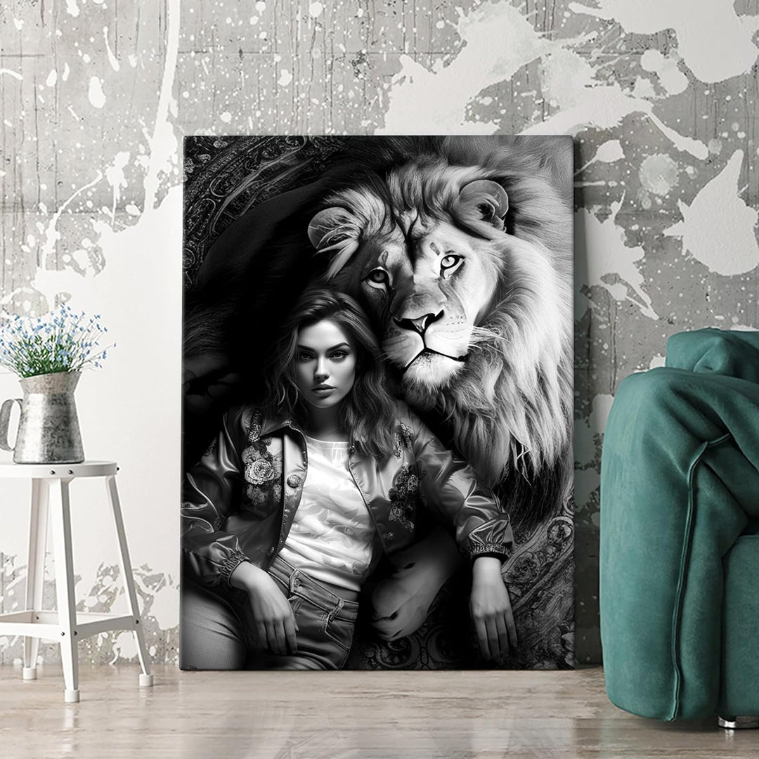 Artmazing | Löwe Bild | Poster &amp; Kunstdrucke | Bild Hochkant | Pop Art Bilder Leinwand | S Art Bilde