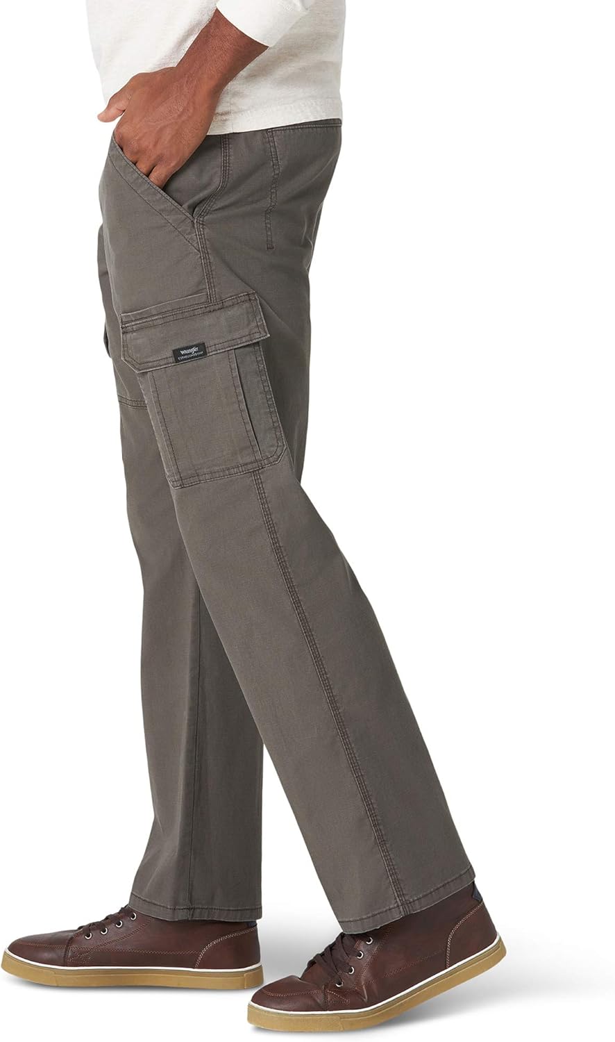 Wrangler Authentics Herren Stretch-Cargo Lässige Hose 29W / 30L Braunoliv, 29W / 30L Braunoliv