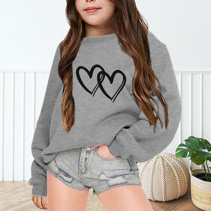 Generisch 2025 Winter Teil Buchstaben gedruckt Rundhals Langarm Sweatshirt Pullover Mit Löchern An D