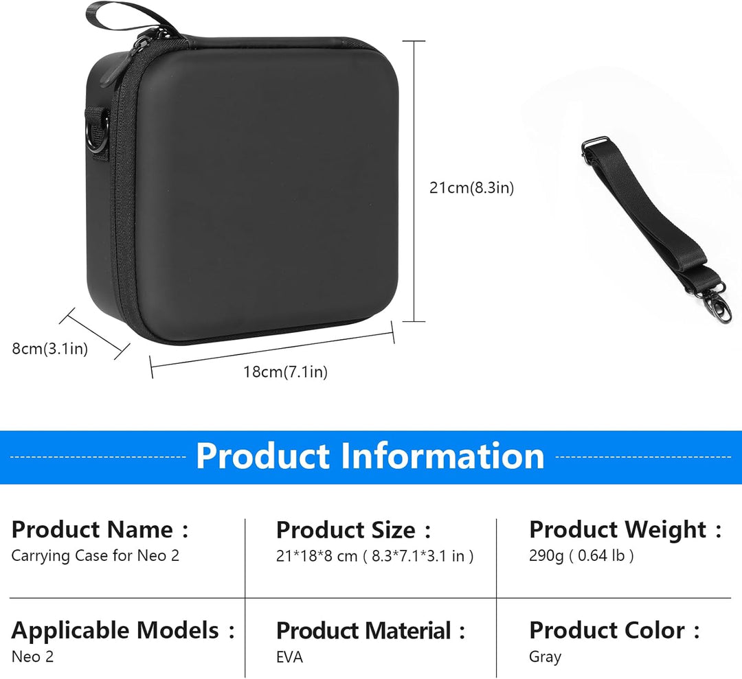 FPVtosky Tasche für Neo 2, Portable PU Tragetasche für DJI Neo 2 Drohnen Zubehör [Nur Tasche]