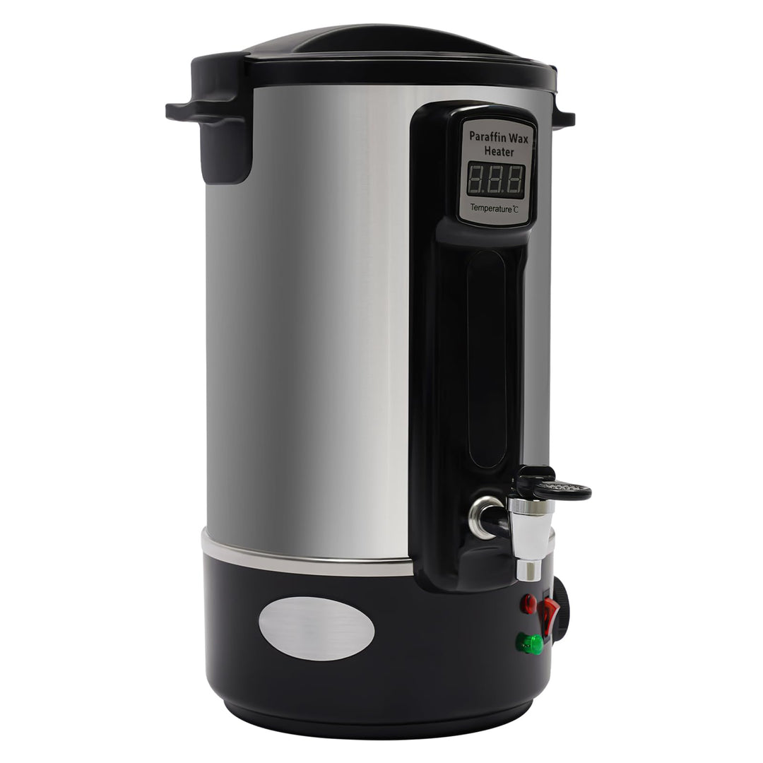 Wachsschmelztopf Wachsschmelzer 8L 1100W Kerzenwachsschmelzer Temperatur 30-100°C,LED Display Rührlö