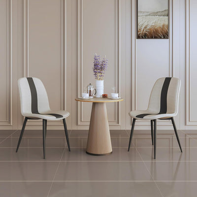 Mondeer Esszimmerstühle 2er Set, Küchenstuhl mit Metallbeinen Scandinavian Modernes Polsterstuhl für