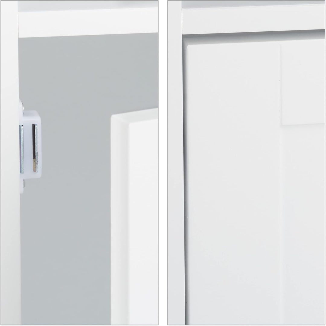 Relaxdays Katzenschrank, grosser Eingang, mit Ablage, Rückseite mit Luftlöchern, HBT 64 x 48 x 53 cm