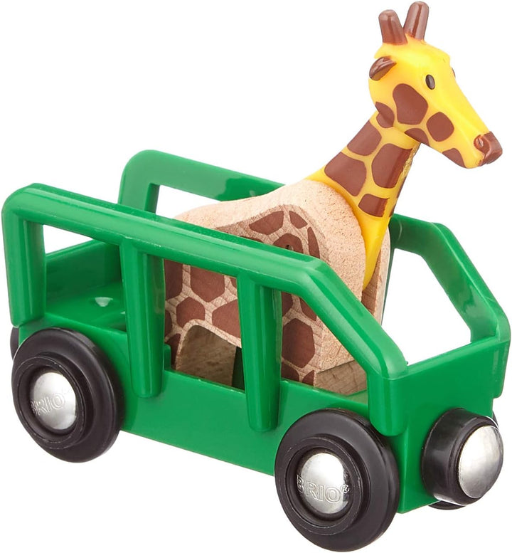 BRIO Bahn 33319 - Zug mit Batterielok & Bahn 33724 - Giraffenwagen Bundle mit Giraffenwagen, Bundle