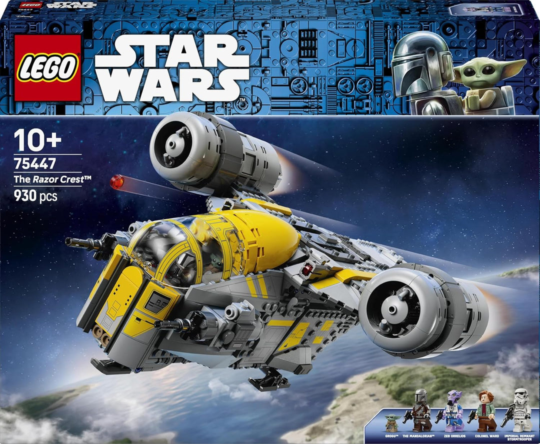 LEGO Star Wars 75447 Razor Crest - The Mandalorian und Grogu Set mit 4 Minifiguren & Grogu Figur - G