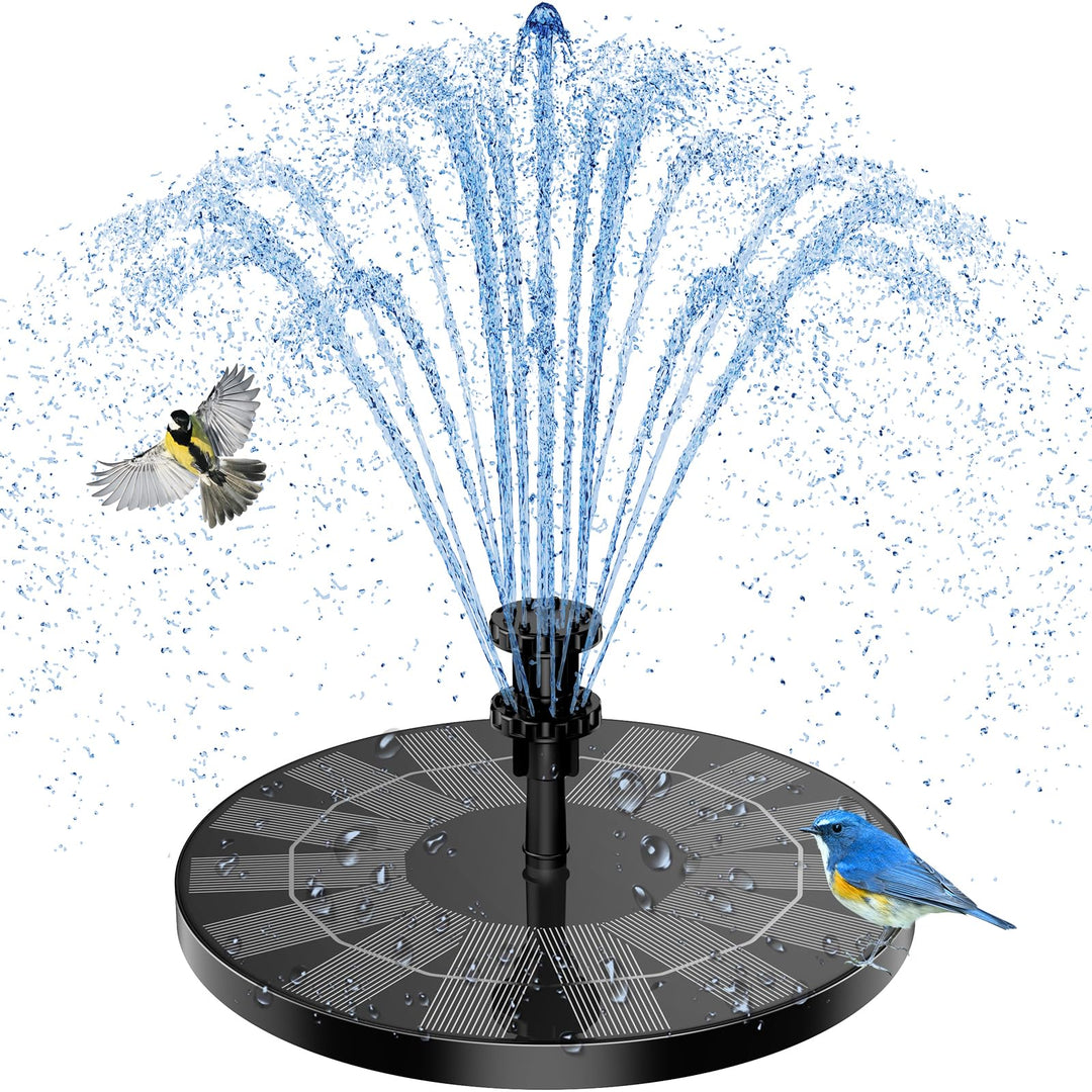 AISITIN 3.5W Solarbrunnen für Draussen (φ180mm) Solar Springbrunnen für Aussen mit 4 Stützstangen So
