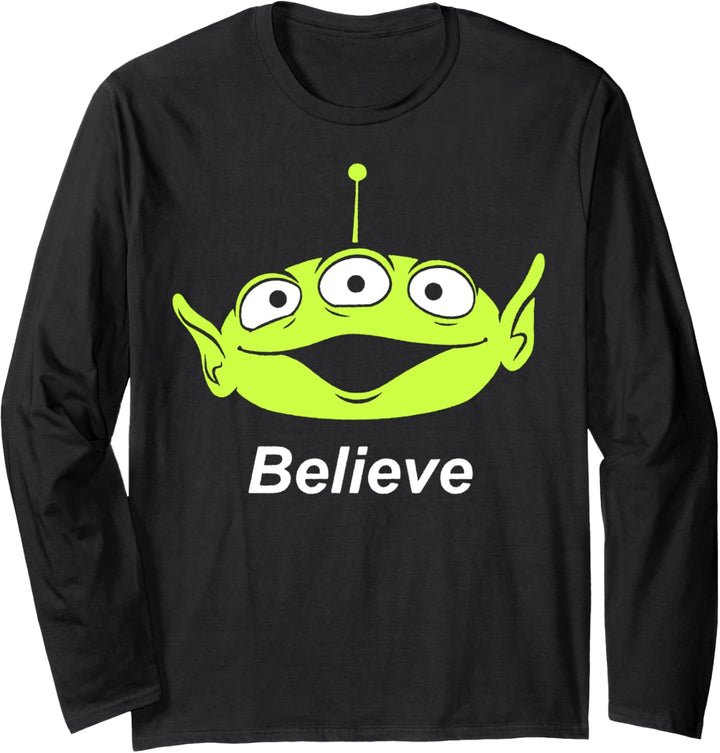 Disney Pixar Toy Story Alien Believe Big Face Langarmshirt
