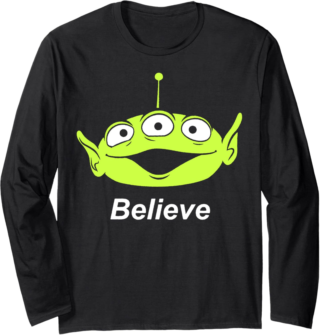 Disney Pixar Toy Story Alien Believe Big Face Langarmshirt