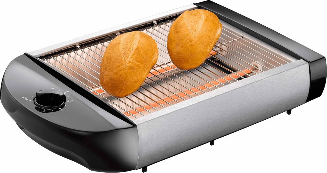 EPIQ 80001213 Flach-Toaster, Tisch-Röster, Edelstahl-Design, Sandwiches, Baguette, 600 Watt Leistung