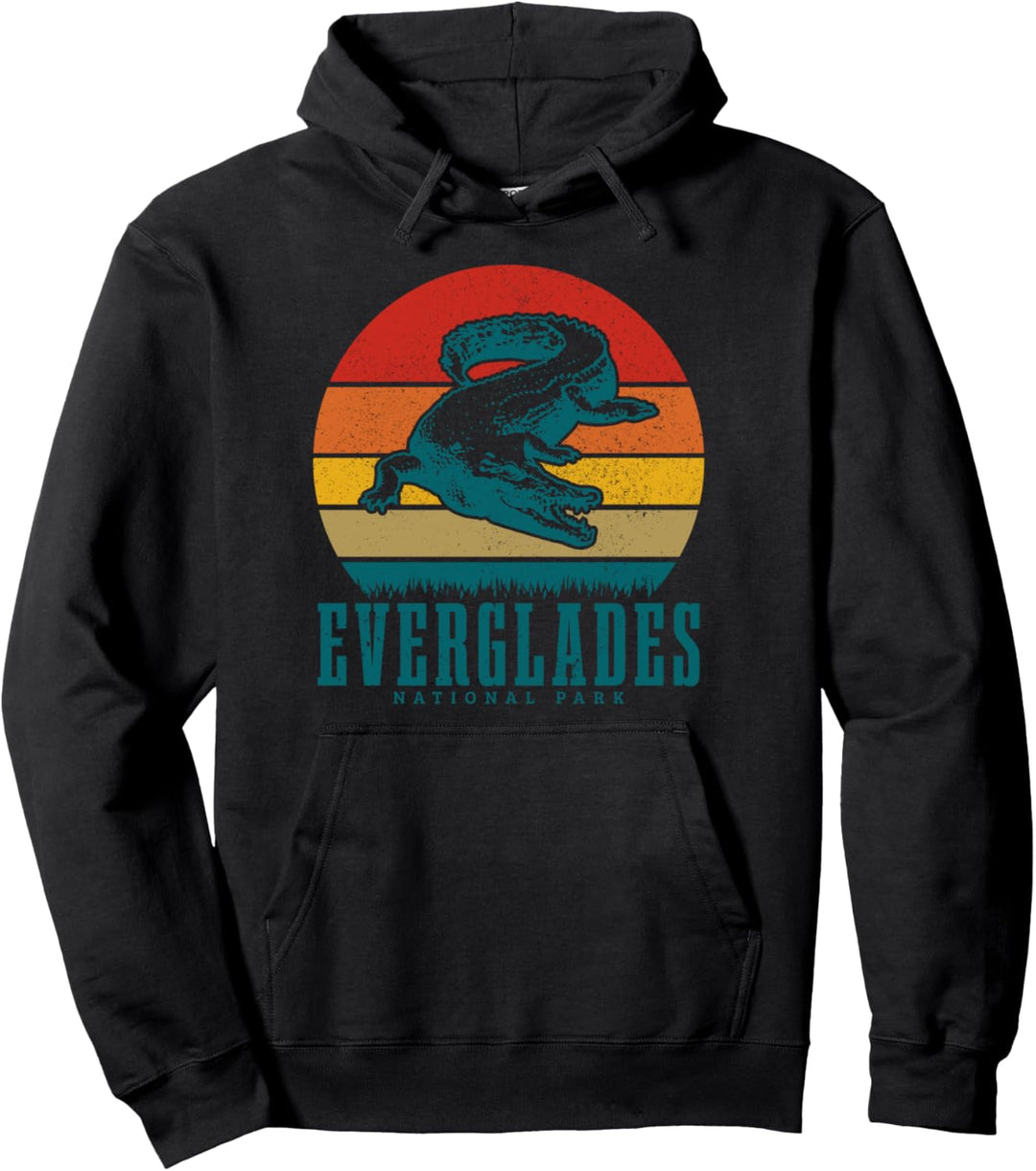 Everglades National Park USA Krokodil Florida Vintage Pullover Hoodie