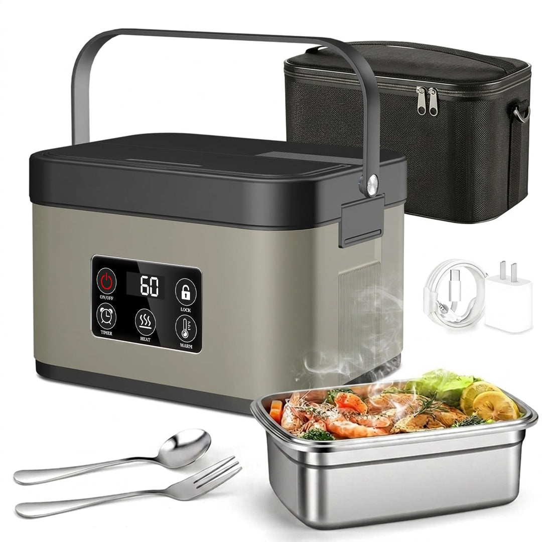 1,5-Liter-Lunchboxen mit Heizfunktion für Erwachsene – verbesserte elektrische Lunchbox mit Heizfunk