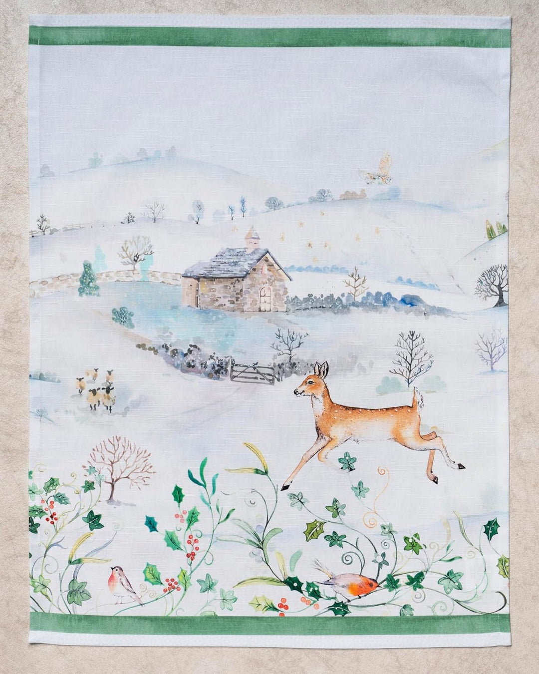 Maison d'Hermine Küchenhandtücher 3er-Set 100% Baumwolle 70 cm x 50 cm Wiederverwendbare Geschirrtüc