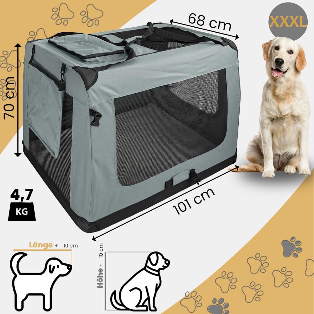 Faltbare Hundebox Transporttasche Transportbox Auto für Katze Hunde Grosse Kleine Box Bag Bed Decke