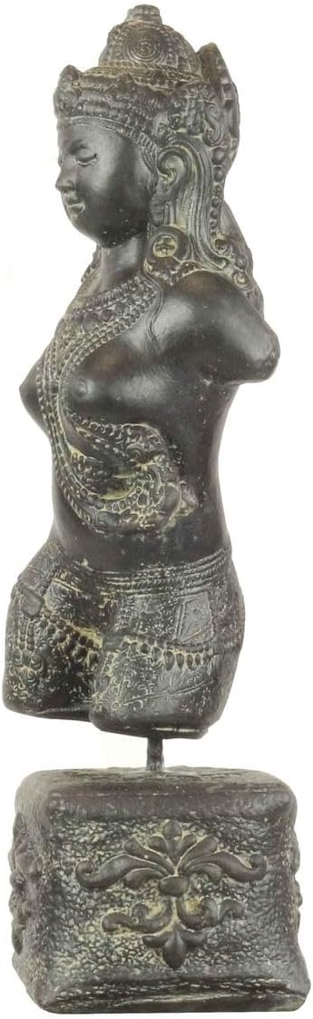 Oriental Galerie Devi Dewi Göttin Statue Figur Skulptur Sita Torso Büste auf Sockel Garten Stein Dek