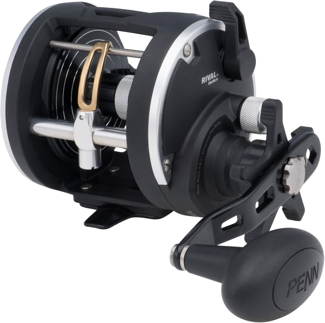 PENN Rival Level Wind Multirolle für Boote und Kajaks – Hochleistungs-Salzwasserrolle für Dorsch, Ba