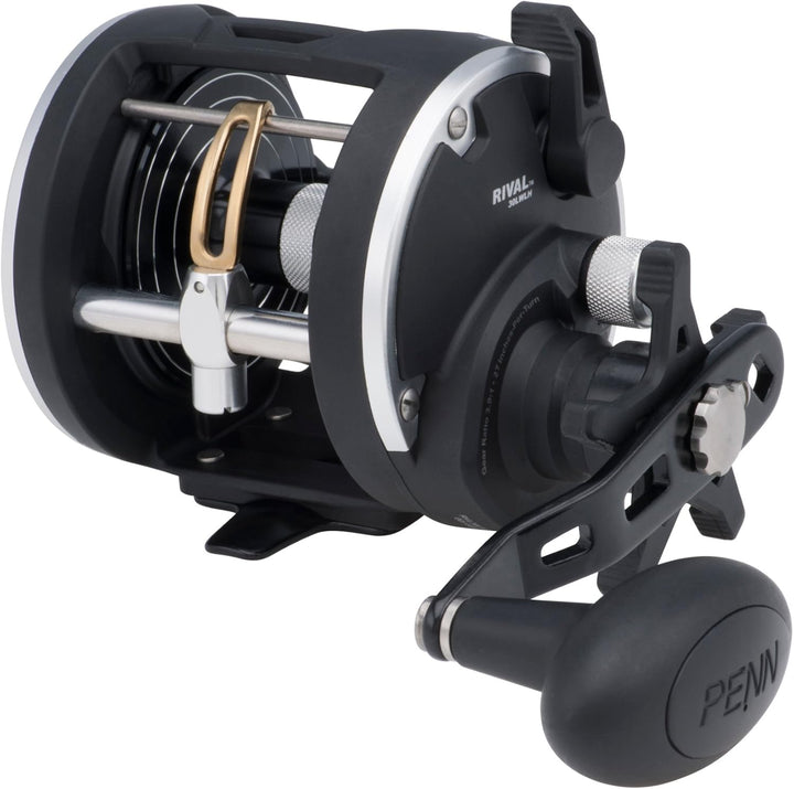 PENN Rival Level Wind Multirolle für Boote und Kajaks – Hochleistungs-Salzwasserrolle für Dorsch, Ba