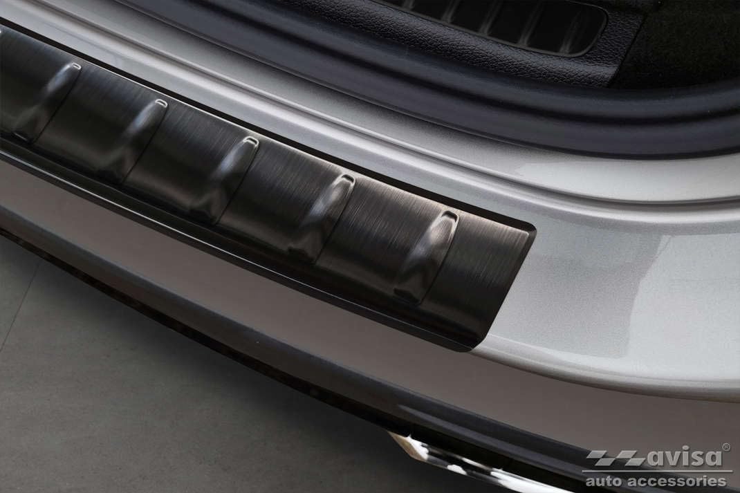Avisa Schwarz Edelstahl Heckstossstangenschutz kompatibel mit Mercedes GLC II (X254) 2022- 'Ribs'