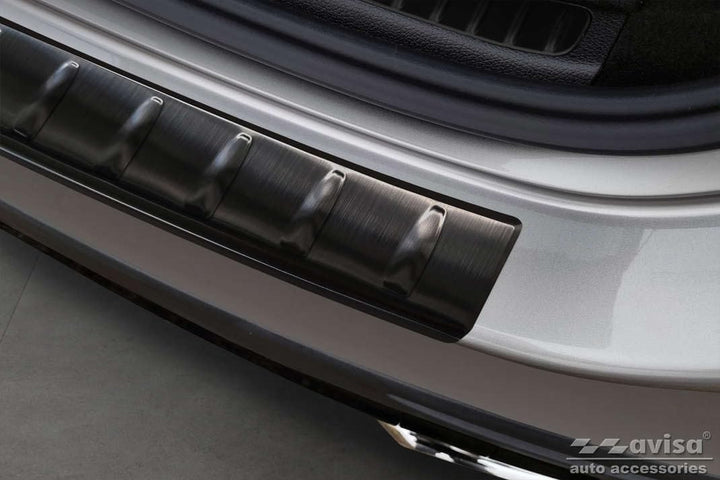 Avisa Schwarz Edelstahl Heckstossstangenschutz kompatibel mit Mercedes GLC II (X254) 2022- 'Ribs'
