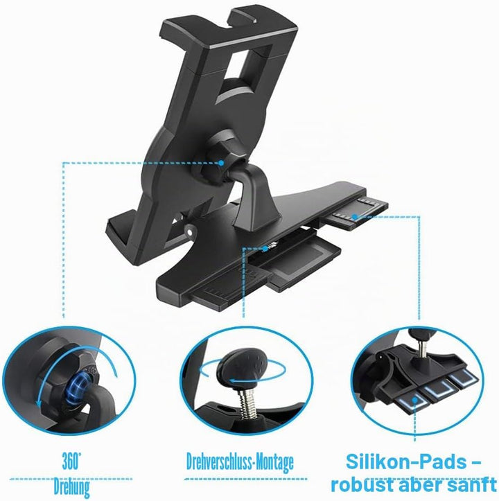 Stabile CD Schlitz Auto Tablet Halterung, woleyi CD Player KFZ Tablet Handyhalterung mit voller Dreh