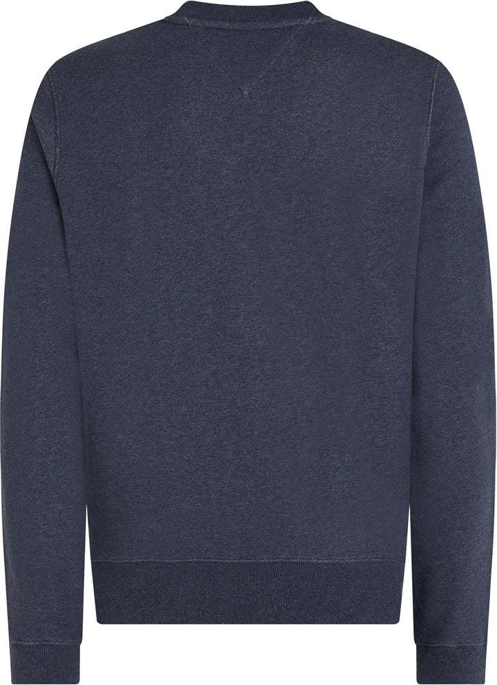 Tommy Hilfiger Herren Sweatshirt ohne Kapuze S Blau (Desert Sky Heather), S Blau (Desert Sky Heather