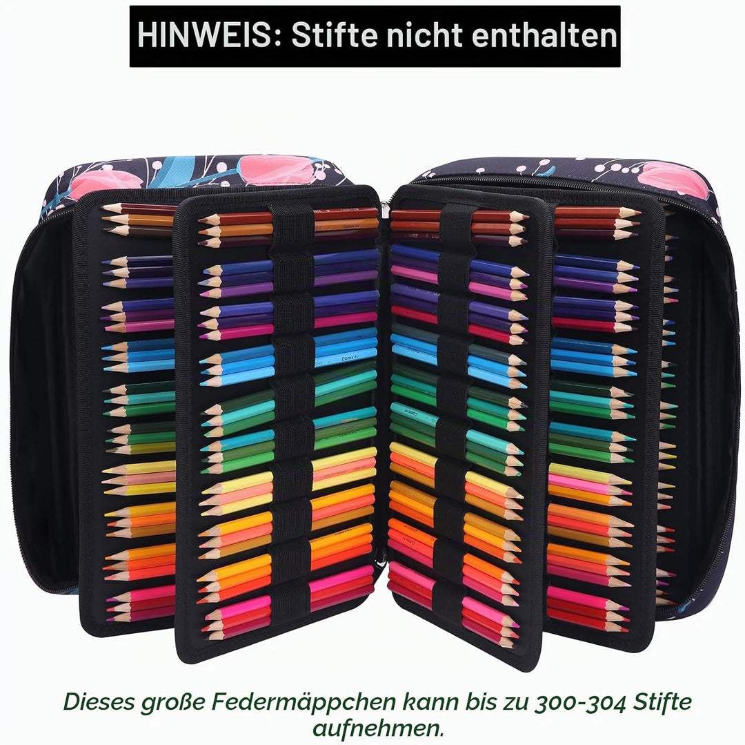 JAKAGO Federmäppchen Grosse Kapazität für 300 Stifte Aufbewahrung Buntstifte,Wasserdicht Pencil Case