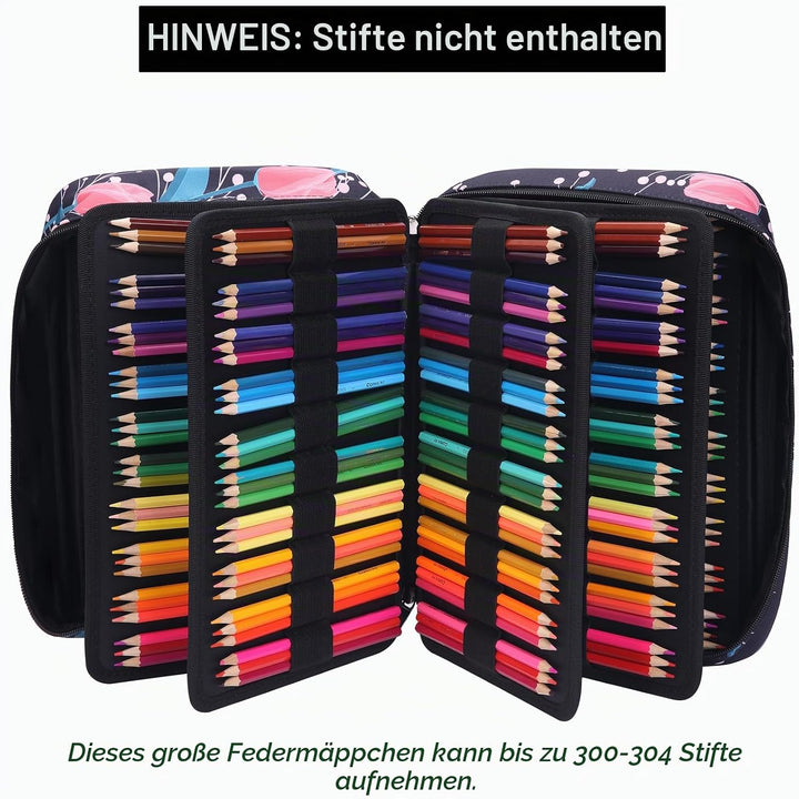 JAKAGO Federmäppchen Grosse Kapazität für 300 Stifte Aufbewahrung Buntstifte,Wasserdicht Pencil Case