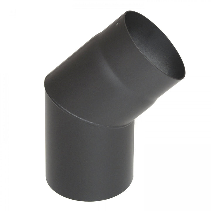 raik Rauchrohrbogen/Ofenrohrbogen 45° 2-teilig 130 mm Durchmesser mit Reinigungsöffnung Stahlblech 2