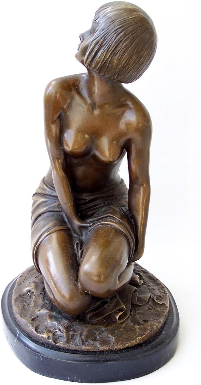 Kunst & Ambiente - Art Deco Bronzefigur Akt Skulptur - Aspasie - signiert - Amedeo Gennarelli Figur