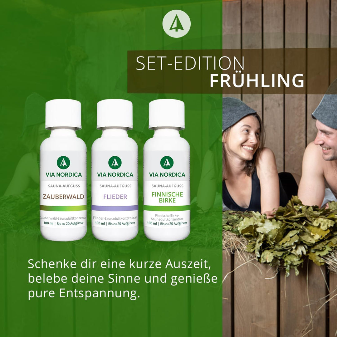 Saunaaufguss Set [AtemFrei-Komplex Formel] Saunadüfte &amp; ätherische Öle - Tolles Saunaaufguss Probier