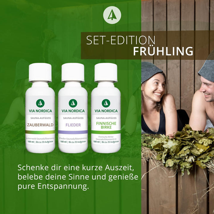 Saunaaufguss Set [AtemFrei-Komplex Formel] Saunadüfte &amp; ätherische Öle - Tolles Saunaaufguss Probier