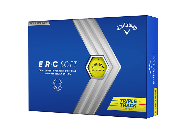Callaway ERC Soft Golfbälle 2023 Dreispurig Gelb, Dreispurig Gelb