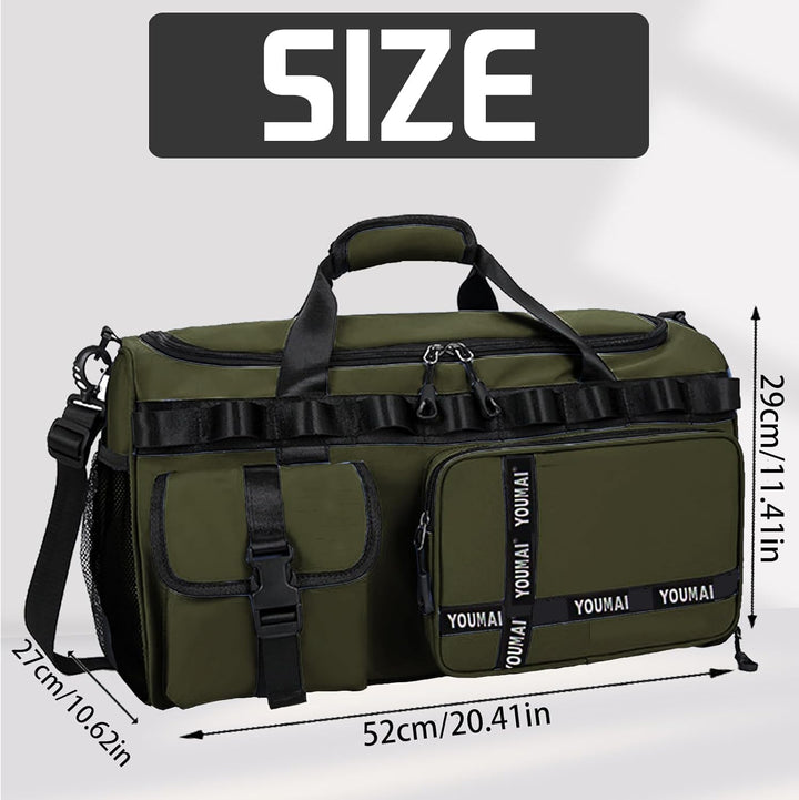 Reisetasche Damen Herren, 65L Wasserabweisende Sporttasche, Large Capacity Reise Tasche Gym Bag, mit