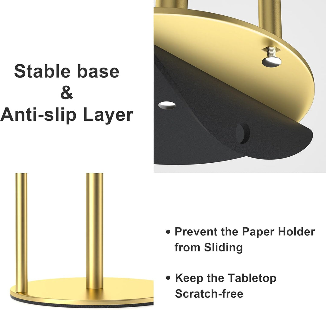 Golden KüChenrollenhalter Arbeitsplatte Papierrollenhalter Stehend KüChenrollen Halter, Premium-Edel