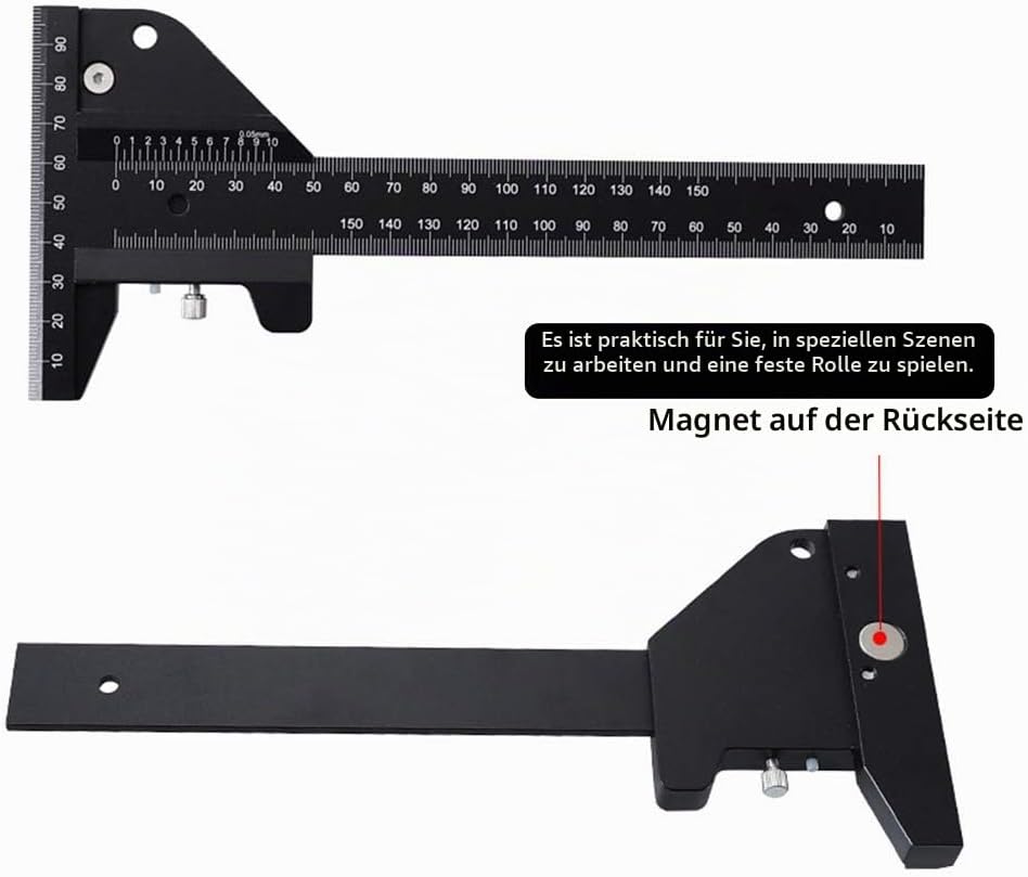 Holzbearbeitungsschreiber - Markierung T-förmiges Lineal Holzbearbeitungsschreiber DIY-Werkzeug Alum